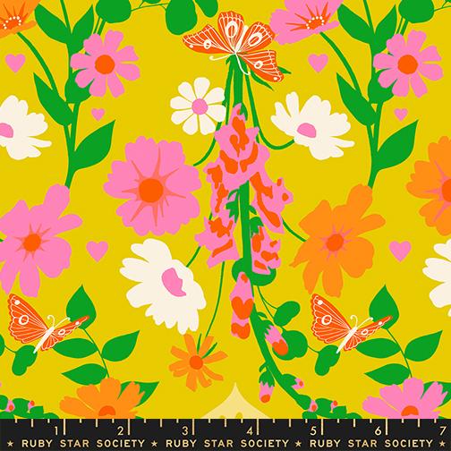 Best Day Ever Floral Golden Hour - Quilt Fabric