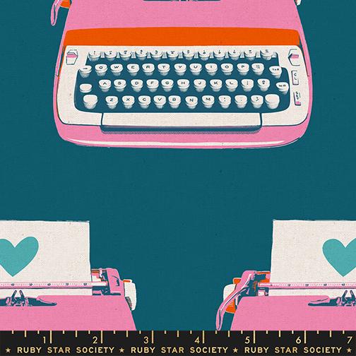 Best Day Ever Canvas Teal - Quilt Fabric