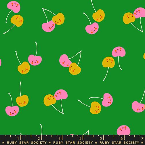 Trinketry Cherry Deep Verdant - Quilt Fabric