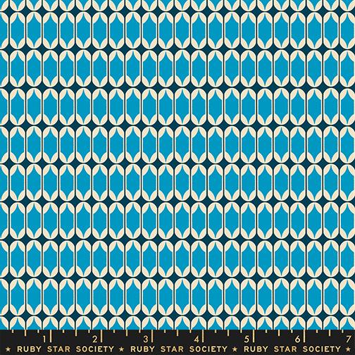 Trinketry Tile Bright Blue - Quilt Fabric