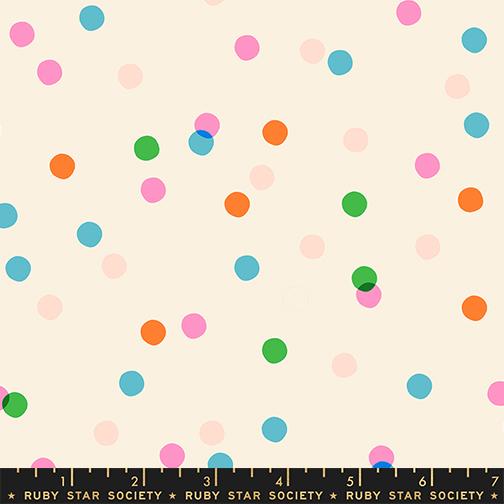 Sparkle Mart Dots Natural - Quilt Fabric, zoomed in. Select this picture to zoom back out.