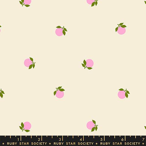 Sparkle Shopper Tangerines Shell - Quilt Fabric, zoomed in. Select this picture to zoom back out.