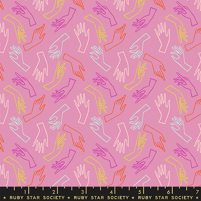 Adorn Kiss - Gestures and Hands - Quilt Fabric