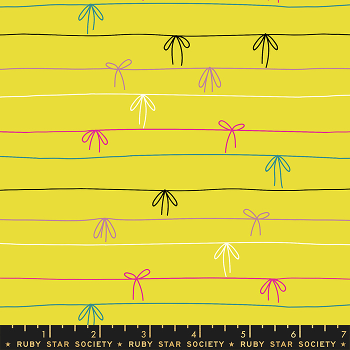 Adorn Citron - Tied Up Blend - Quilt Fabric