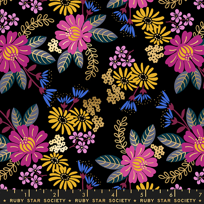 Reign Eminence Black - Quilt Fabric