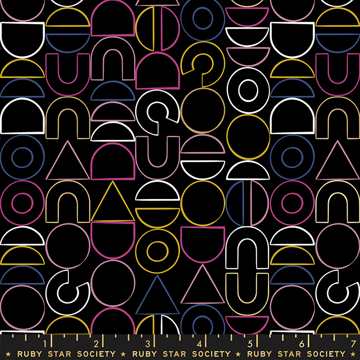 Reign Noble Black - Quilt Fabric