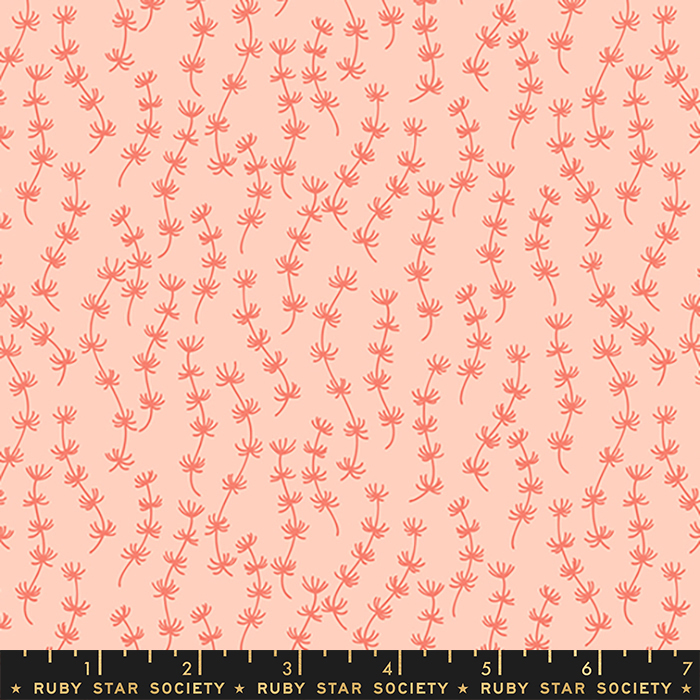Koi Pond Peach Fizz - Ebb and Flow Flower Blossom - Fabric