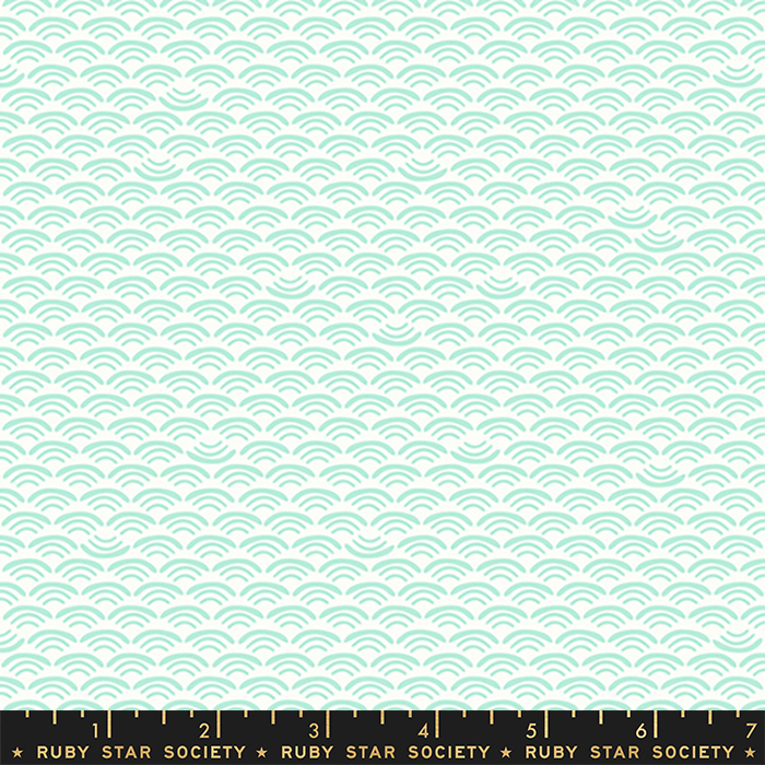 Koi Pond Mint - Smile and Wave - Quilt Fabric