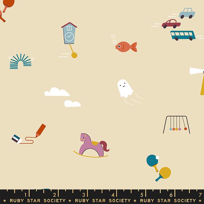 To And Fro - Here There Parchment - Quilt Fabric