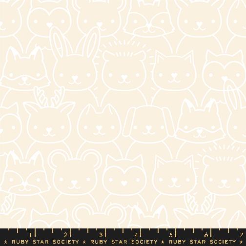 Woodland Park Animal - Shell - Quilt Fabric