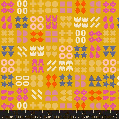 Woodland Park Shapes - Goldenrod - Quilt Fabric