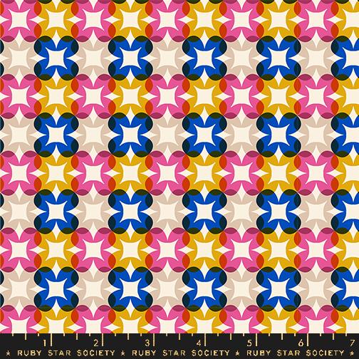 Woodland Park Geometric - Blue Ribbon - Quilt Fabric
