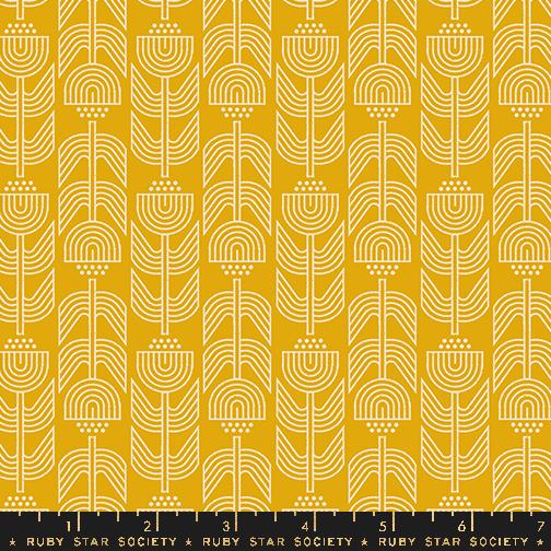Woodland Park Art Deco - Goldenrod - Quilt Fabric