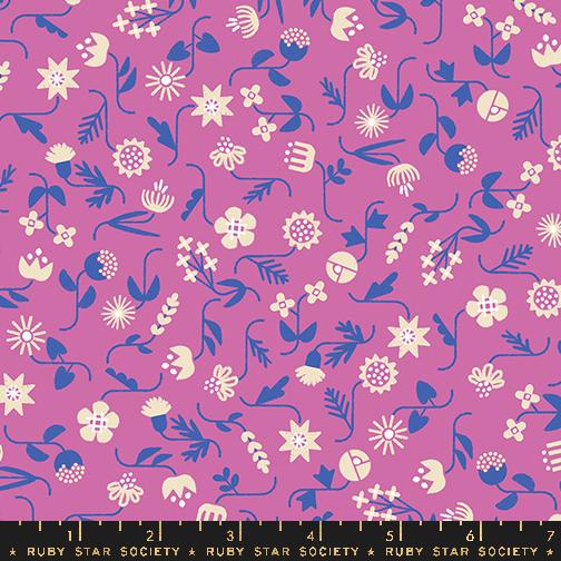Salutations Floral Heliotrope - Quilt Fabric