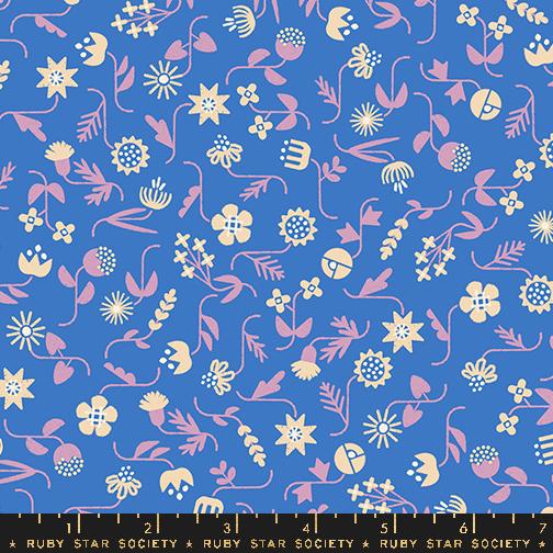 Salutations Floral Lapis - Quilt Fabric