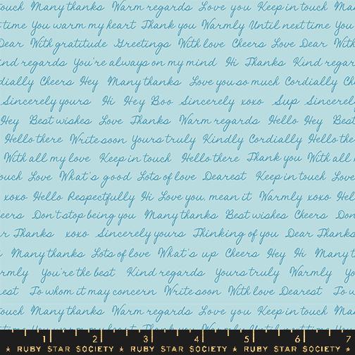 Salutations Text Polar - Quilt Fabric