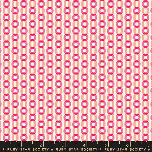 Salutations Chain Melon - Quilt Fabric