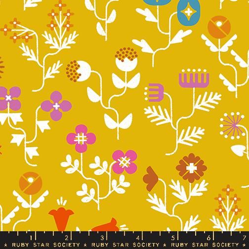 Salutations Canvas Golden Rod - Quilt Fabric