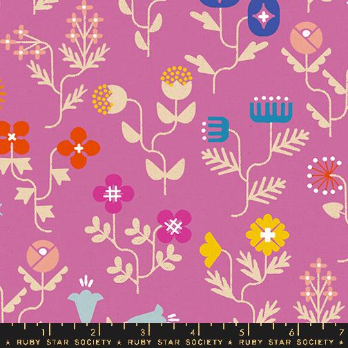 Salutations Canvas Heliotrope - Quilt Fabric