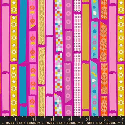 Washi Plus Tape Berry - Quilt Fabric