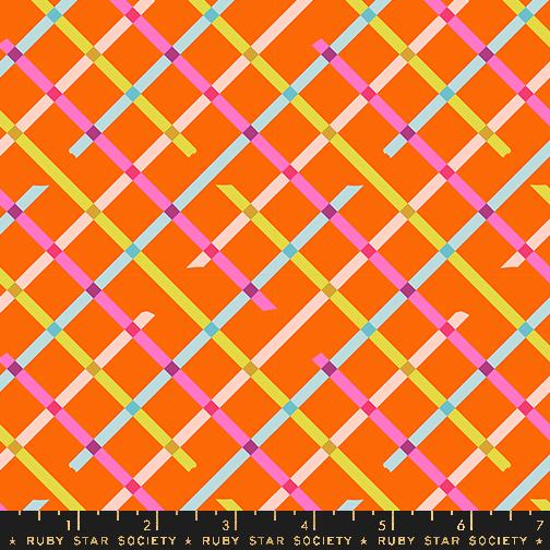 Washi Plus Grid Goldfish - Quilt Fabric
