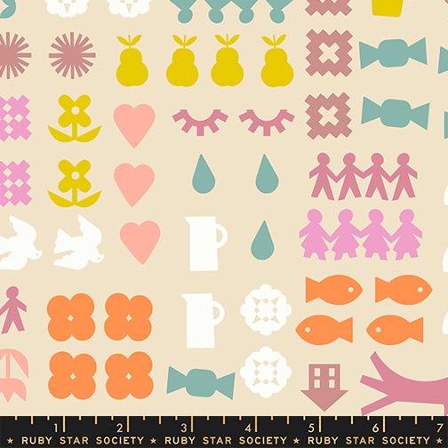 Paper Cuts 2 Novelty Parchment - Quilt Fabric