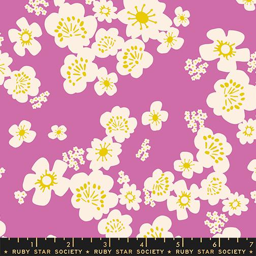 Paper Cuts 2 Flower Heliotrope - Quilt Fabric