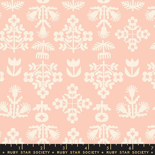 Paper Cuts 2 Floral Peach Puff - Quilt Fabric