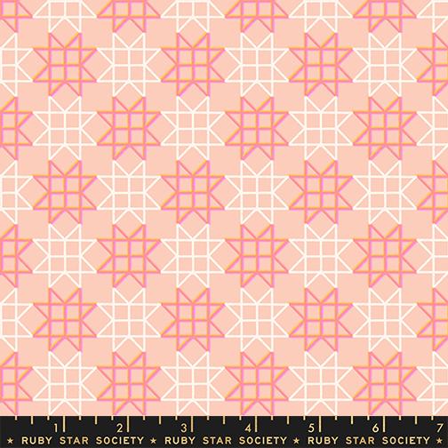 Paper Cuts 2 Stars Peach Puff - Quilt Fabric