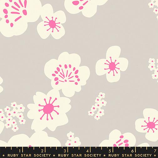 Paper Cuts 2 Flowers Canvas Sandbox - Quilt Fabric