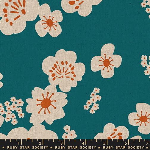 Paper Cuts 2 Flowers Canvas Storytime - Quilt Fabric