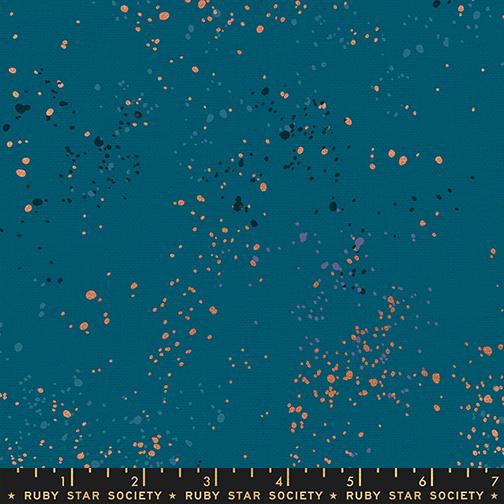 Speckled Canvas Metallic Teal - Quilt Fabric