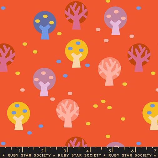 Persimmon Tree Warm Red - Quilt Fabric