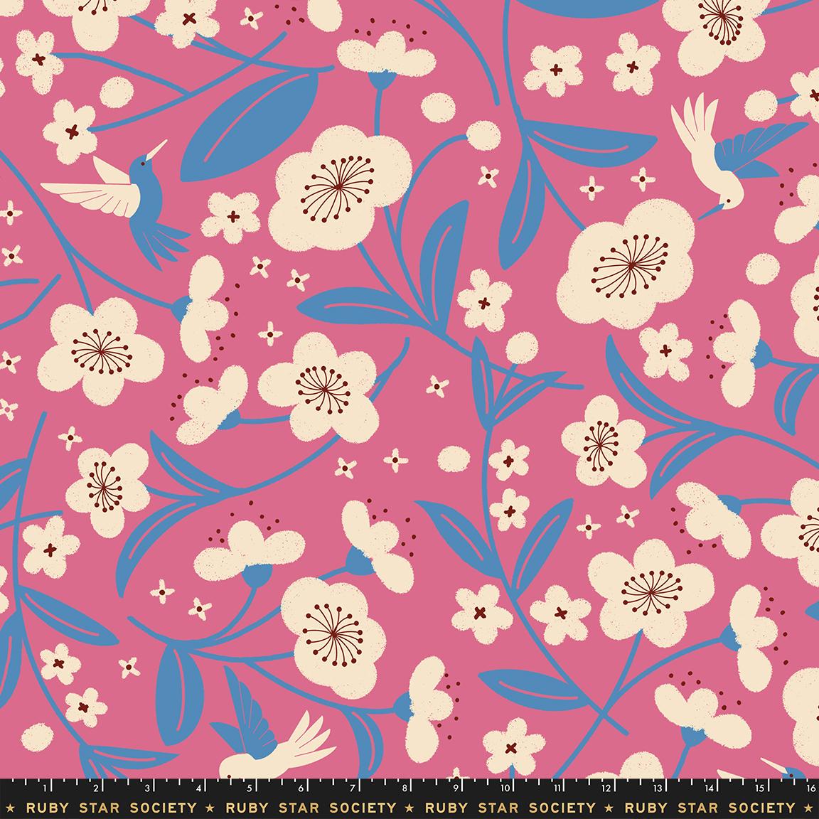 108" Persimmon Floral Hibiscus - Quilt Fabric