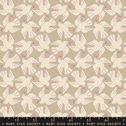 Lofi Linens Dove Khaki - Quilt Fabric