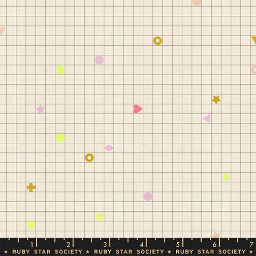 Lofi Linens Grid Natural - Quilt Fabric