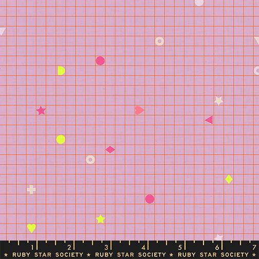 Lofi Linens Grid Wisteria - Quilt Fabric