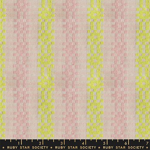 Lofi Loom Wovens Soft Pink Stripes - Quilt Fabric, zoomed in. Select this picture to zoom back out.