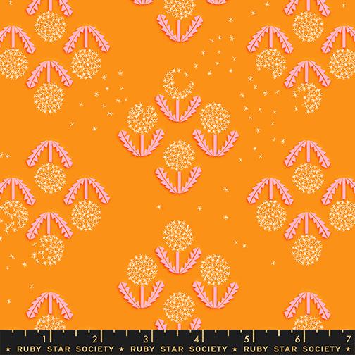 Float Puff Cheddar - Quilt Fabric, zoomed in. Select this picture to zoom back out.