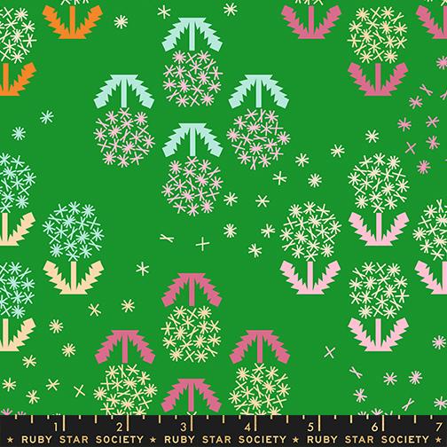 Float Wishes Canvas Deep Verdan - Quilt Fabric, zoomed in. Select this picture to zoom back out.