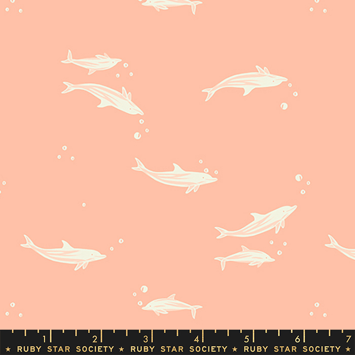 Florida Volume 2 Peach - Dolphins - Quilt Fabric