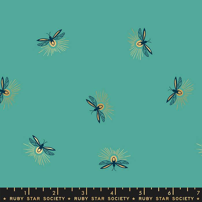 Firefly Metallic Succulent - Quilt Fabric