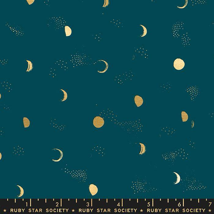 Firefly Metallic Galaxy - Moon - Quilt Fabric