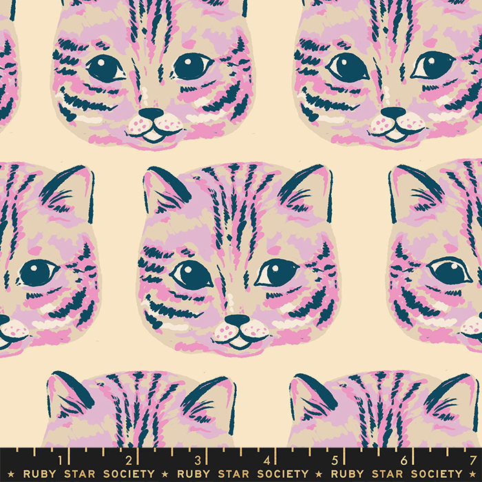 Reading Nook Macaron - Meow Meow 2 - Quilt Fabric