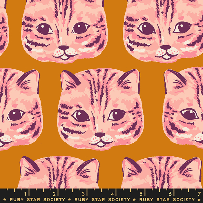 Reading Nook Earth - Meow Meow - Quilt Fabric