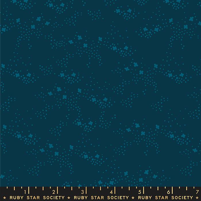 Dog Park Field - Teal Navy - Quilt Fabric
