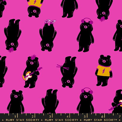 Teddy And The Bears Light Berry - Quilt Fabric