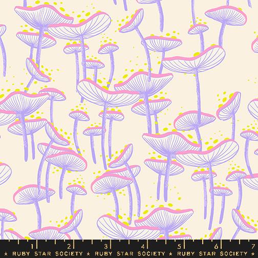Glow Garden Mushroom Natural - Quilt Fabric