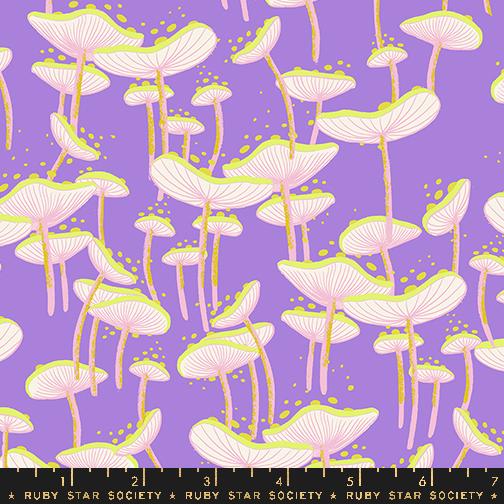 Glow Garden Mushroom Amethyst - Quilt Fabric