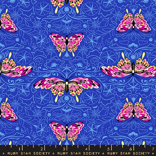 Glow Garden Butterfly Blacklight - Quilt Fabric
